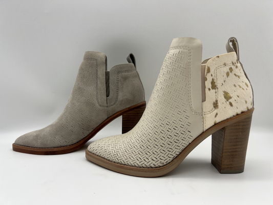Τα ABS βάζουν τακούνια με TPR outsole, το μαλακές δέρμα σουέτ ρωγμών και τις μπότες αστραγάλων φορεμάτων των μεταλλικών τρίχας γυναικών δέρματος