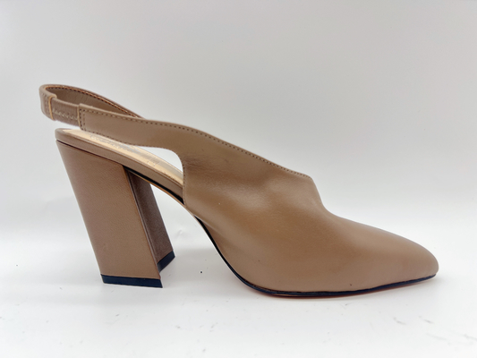 Ο υπολοχαγός Tan Ladies Soft Leather σανδάλια 5cm μοντέρνα υψηλά σανδάλια τακουνιών 10 ίντσα