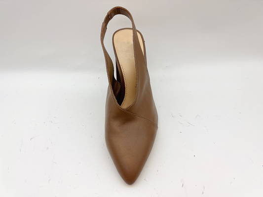 Ο υπολοχαγός Tan Ladies Soft Leather σανδάλια 5cm μοντέρνα υψηλά σανδάλια τακουνιών 10 ίντσα