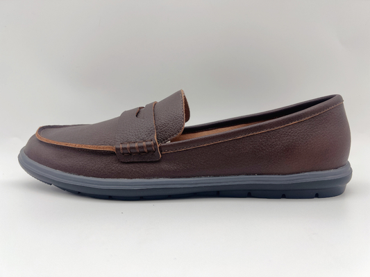 Άνετα αντιολισθητικά εργασίας Loafers γυναικείου επίπεδα δέρματος δέρματος παπουτσιών μαλακά δίχρωμα