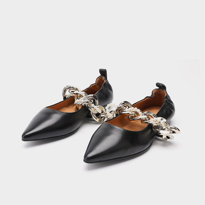 Εξατομικευμένη διαδικασία αλυσίδας Trim Office Lady Shoe μυτερή μύτη
