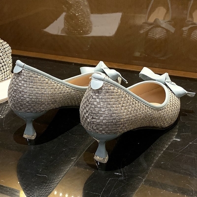 Δειγμένο επικεφαλής χρώμα γυναικείων Shallow Mouth Business Elegant υψηλό βαλμένο τακούνια παπούτσια προσθηκών